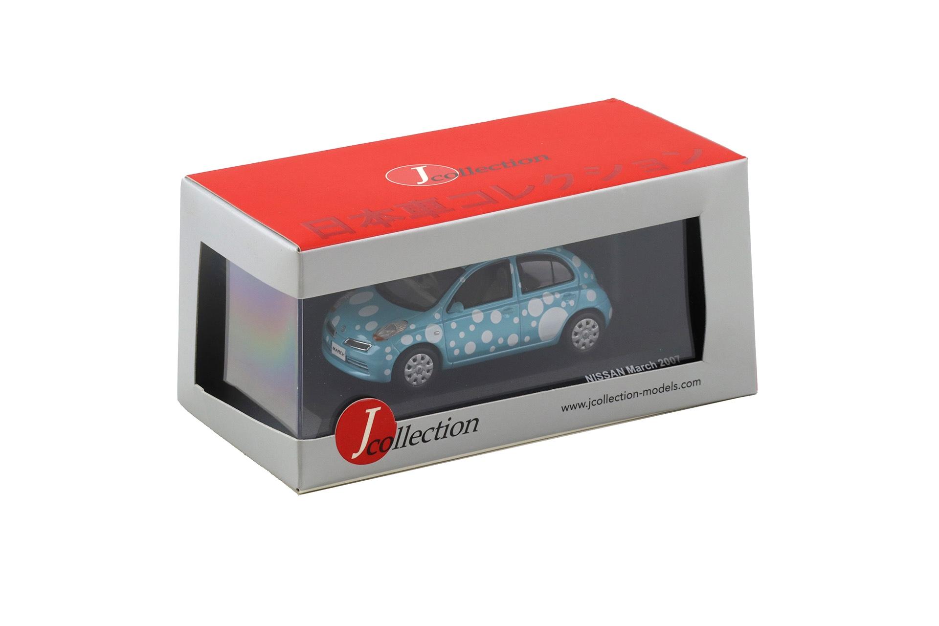1:43 J-Collection Nissan Micra March Bubble Version blue
