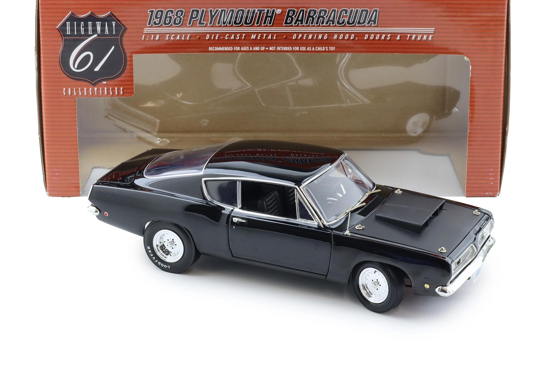 1:18 Highway61 Supercar Collectibles Plymouth Barracuda Super Street black