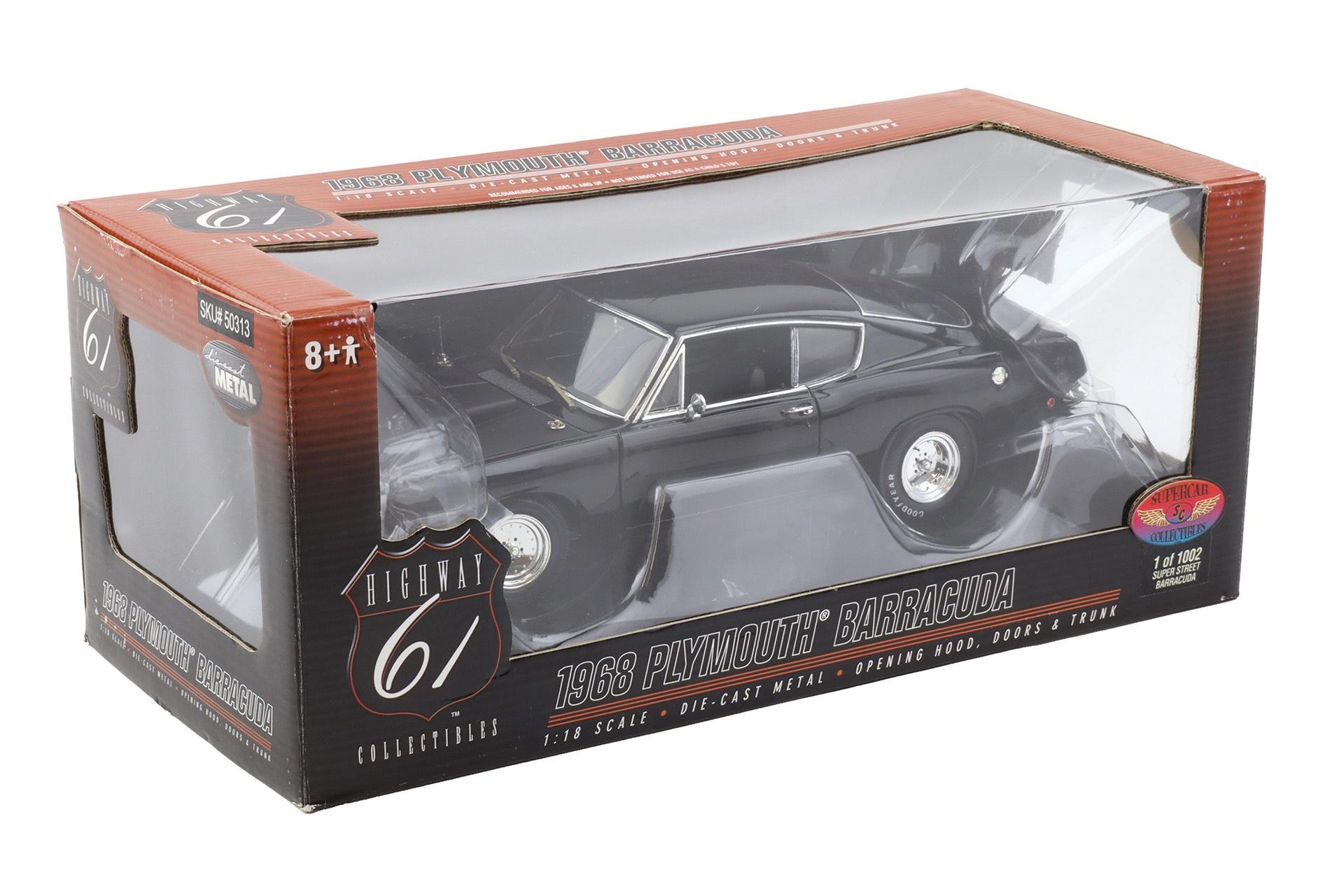1:18 Highway61 Supercar Collectibles Plymouth Barracuda Super Street black