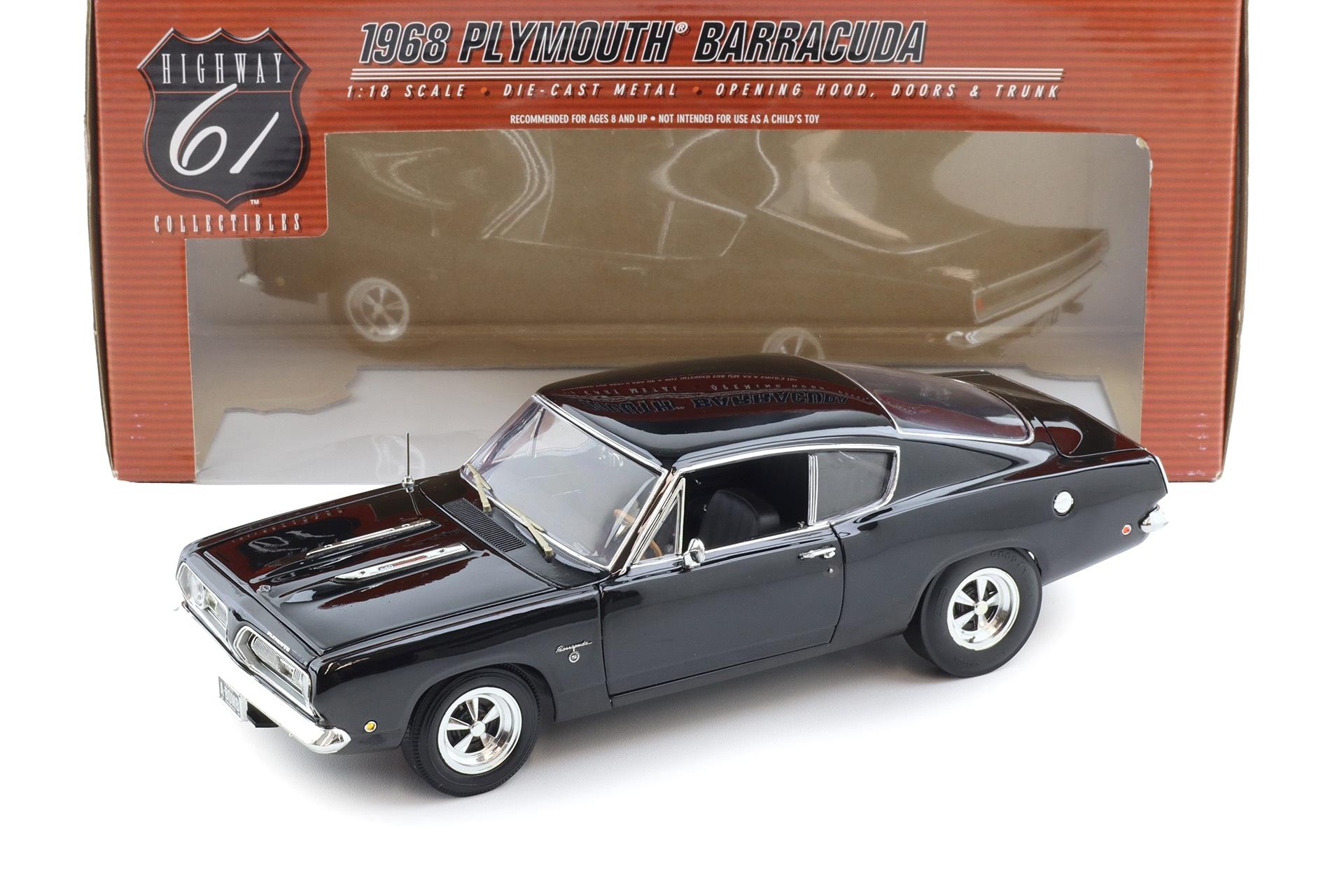 1:18 Highway61 Supercar Collectibles Plymouth Barracuda Super Street Cuda black