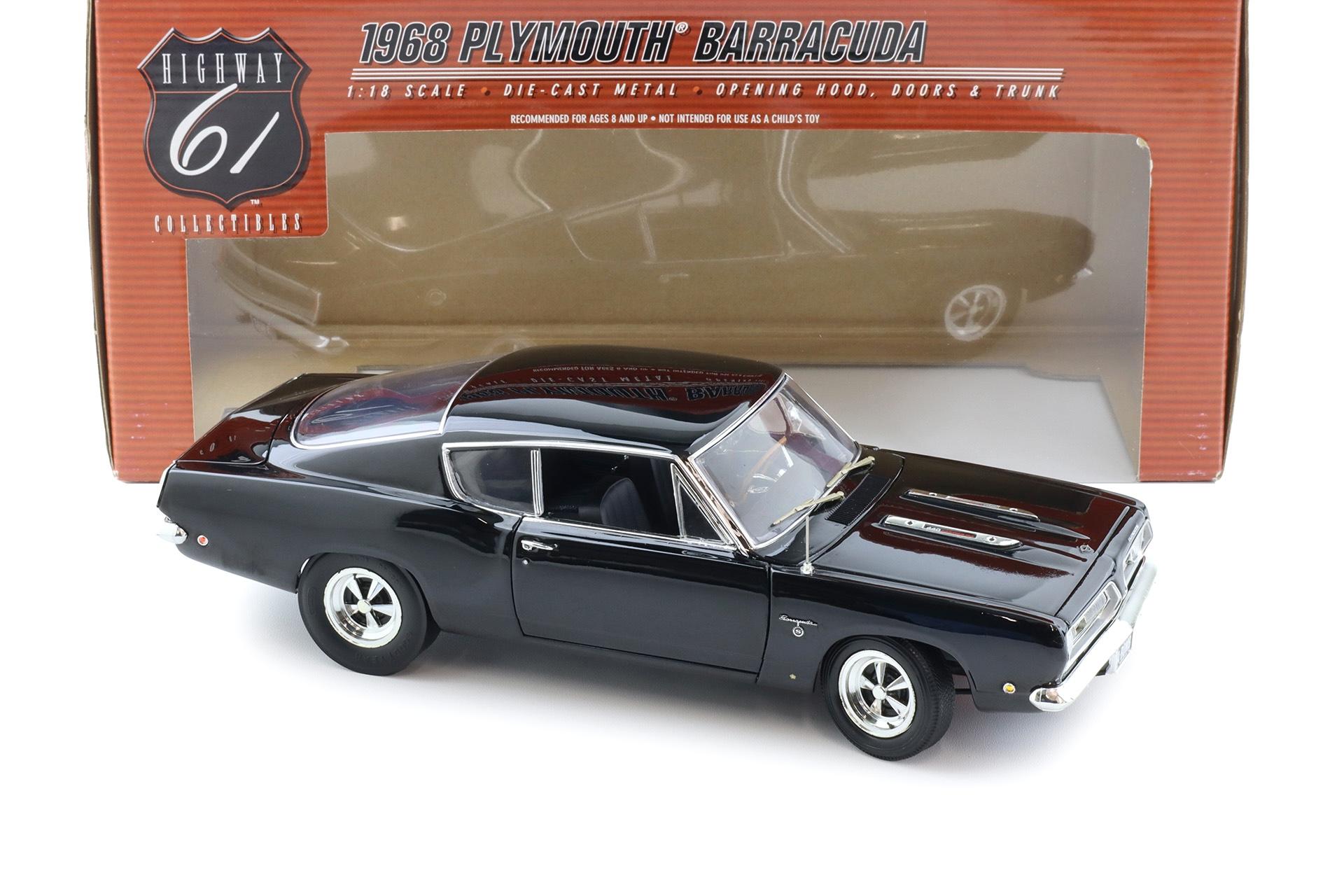 1:18 Highway61 Supercar Collectibles Plymouth Barracuda Super Street Cuda black
