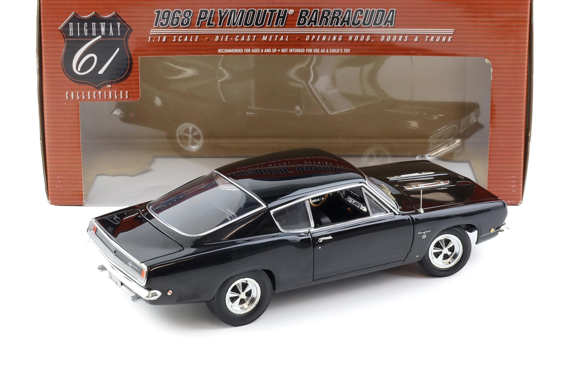 1:18 Highway61 Supercar Collectibles Plymouth Barracuda Super Street Cuda black