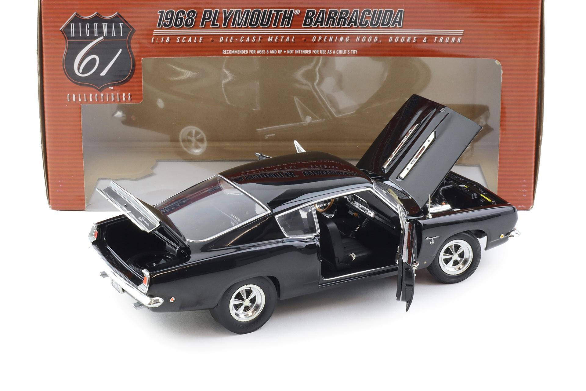 1:18 Highway61 Supercar Collectibles Plymouth Barracuda Super Street Cuda black