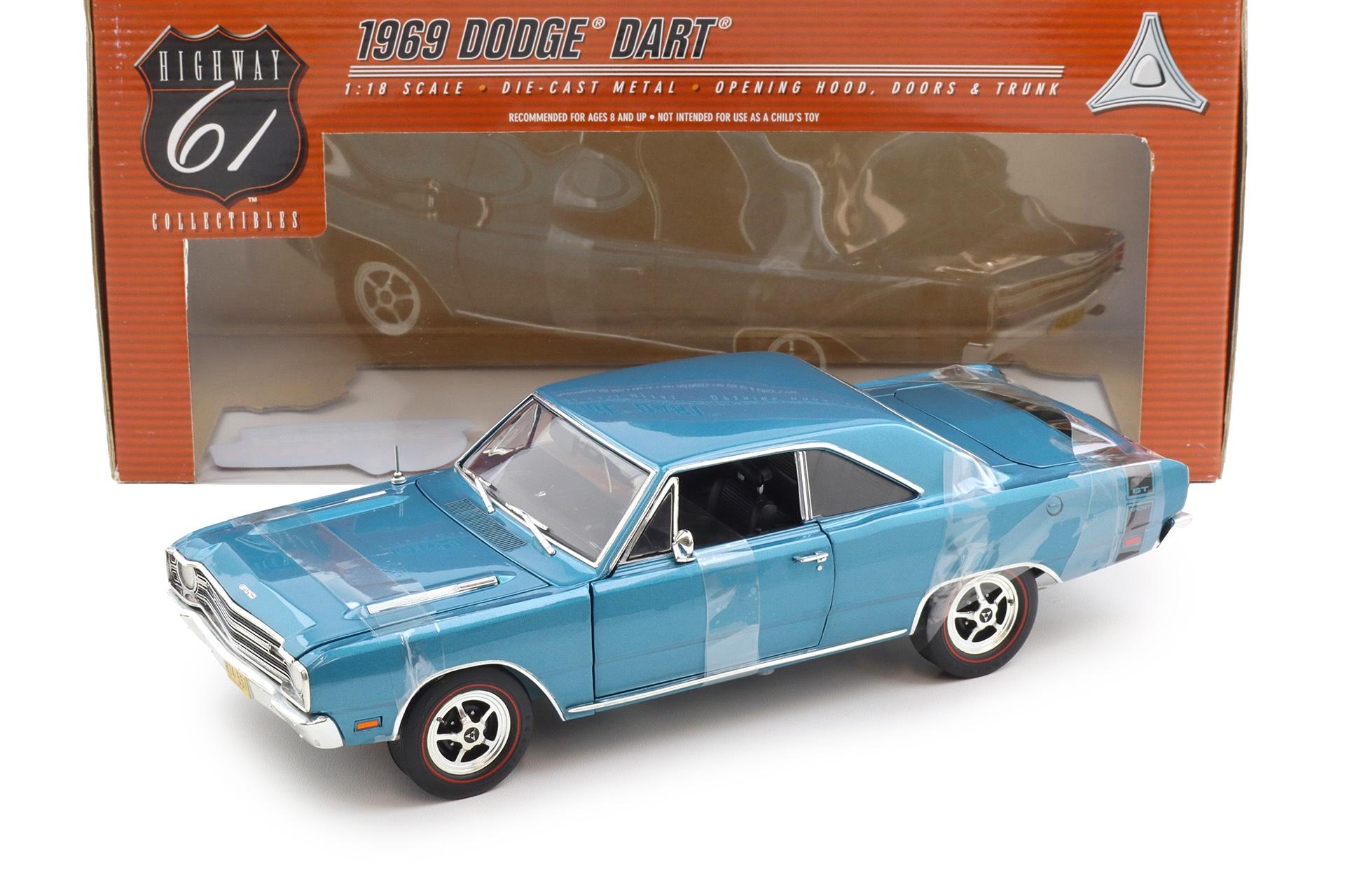 1:18 Highway61 Dodge Dart GTS 1969 Bright blue metallic