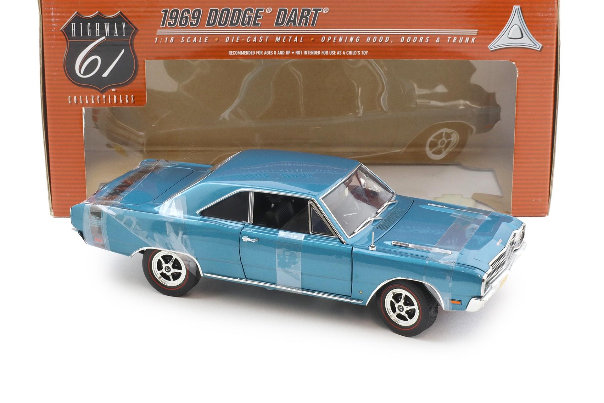 1:18 Highway61 Dodge Dart GTS 1969 Bright blue metallic