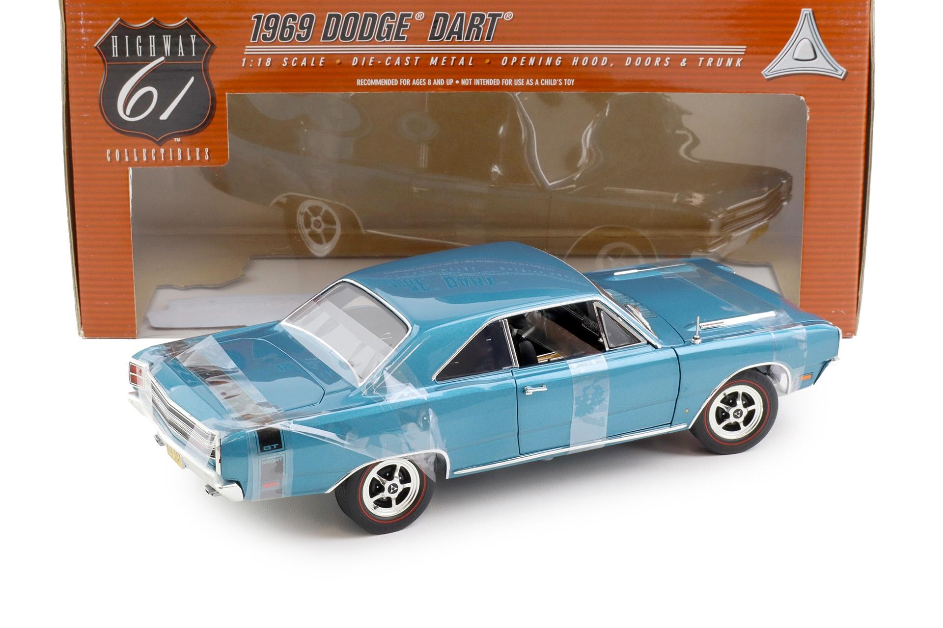 1:18 Highway61 Dodge Dart GTS 1969 Bright blue metallic