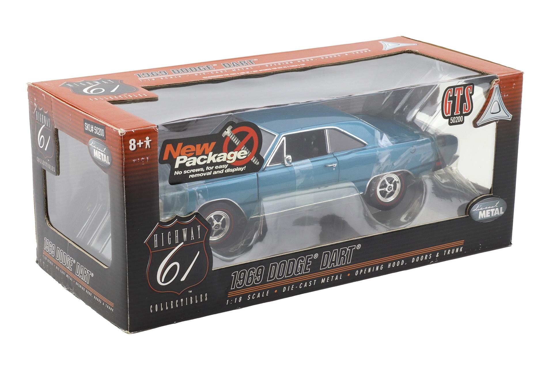 1:18 Highway61 Dodge Dart GTS 1969 Bright blue metallic