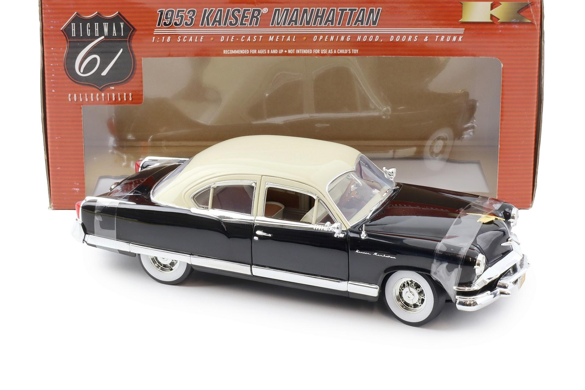 1:18 Highway61 Kaiser Manhattan 1953 black/ beige roof