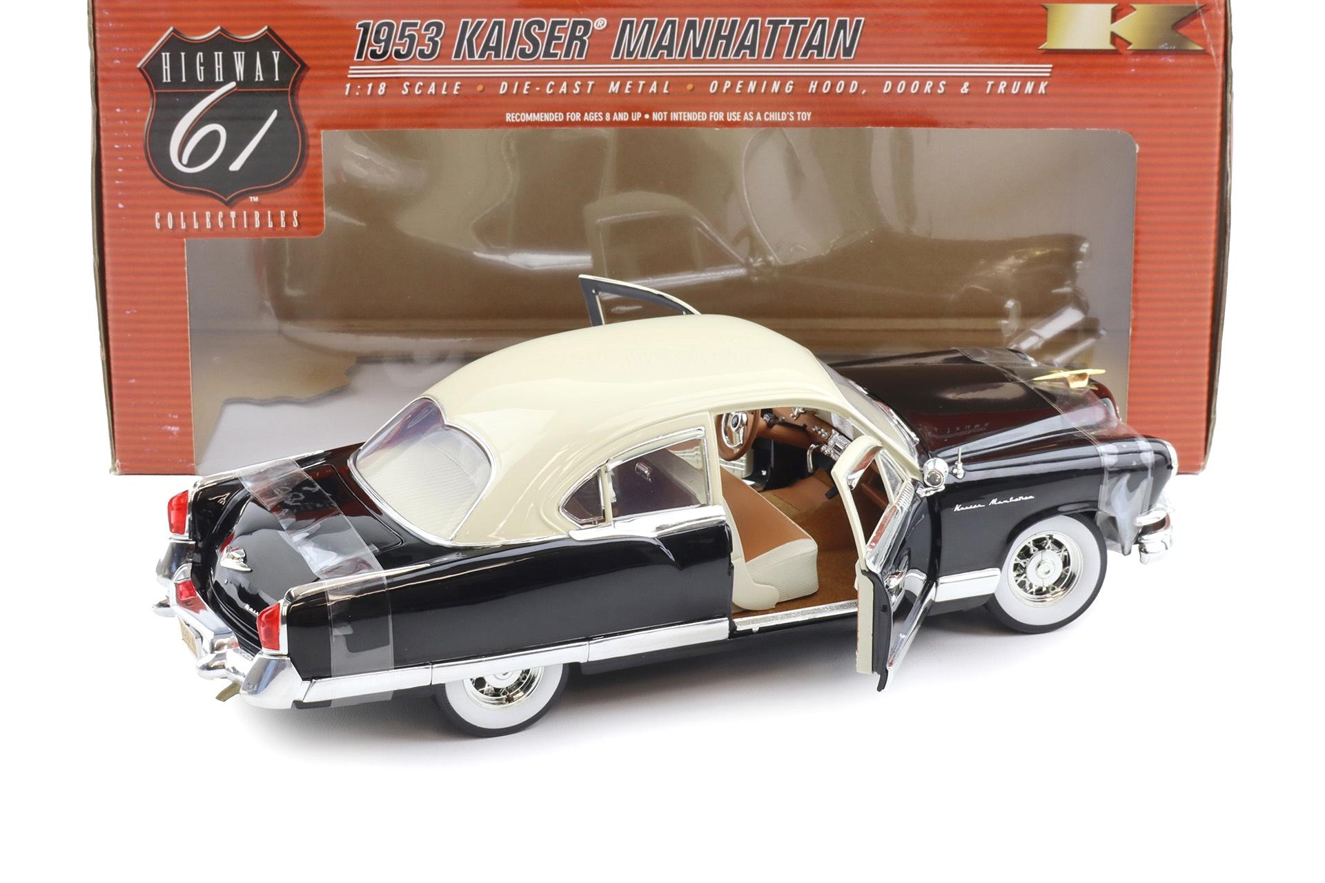 1:18 Highway61 Kaiser Manhattan 1953 black/ beige roof