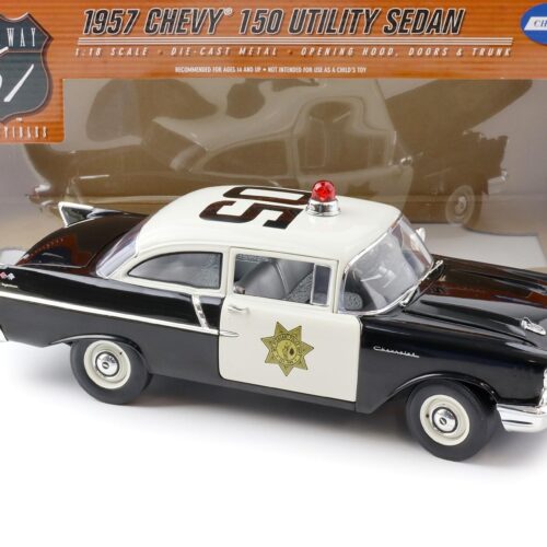 1:18 Highway61 Chevrolet 150 Utility Sedan 1957 Police black/ white