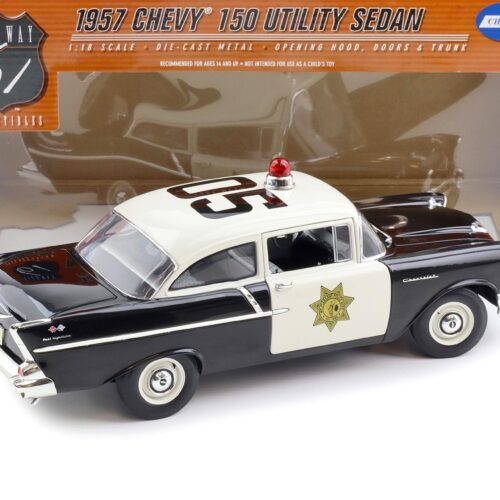 1:18 Highway61 Chevrolet 150 Utility Sedan 1957 Police black/ white