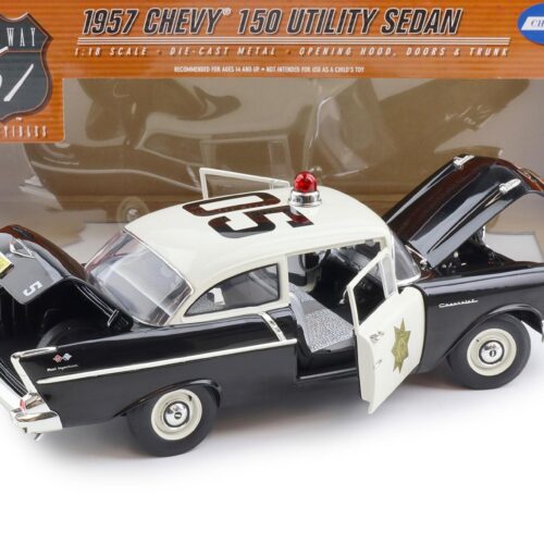 1:18 Highway61 Chevrolet 150 Utility Sedan 1957 Police black/ white