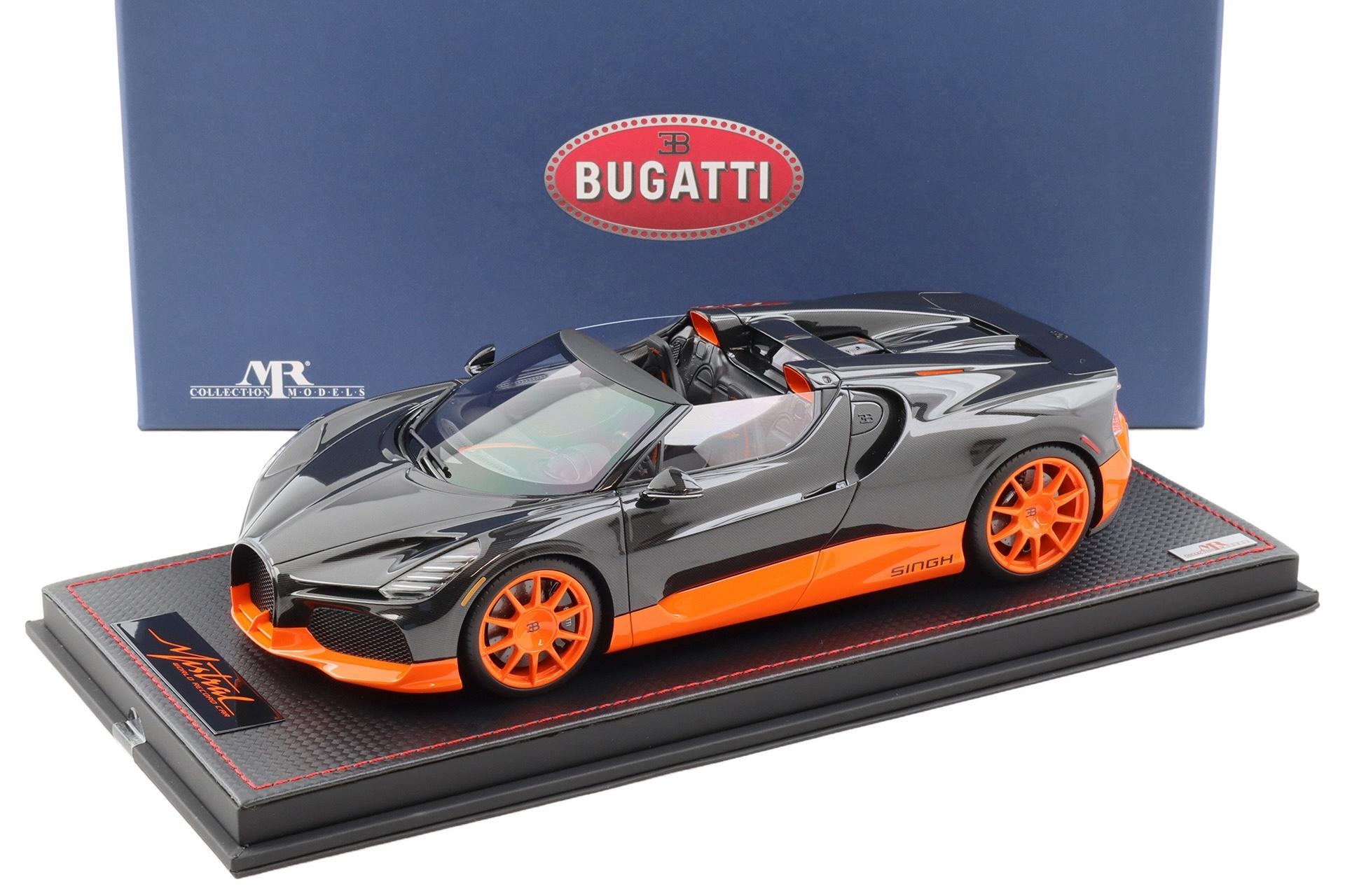 1:18 MR Collection Bugatti W16 Mistral World Record 2023 Carbon/ orange - Limited 199 pcs.
