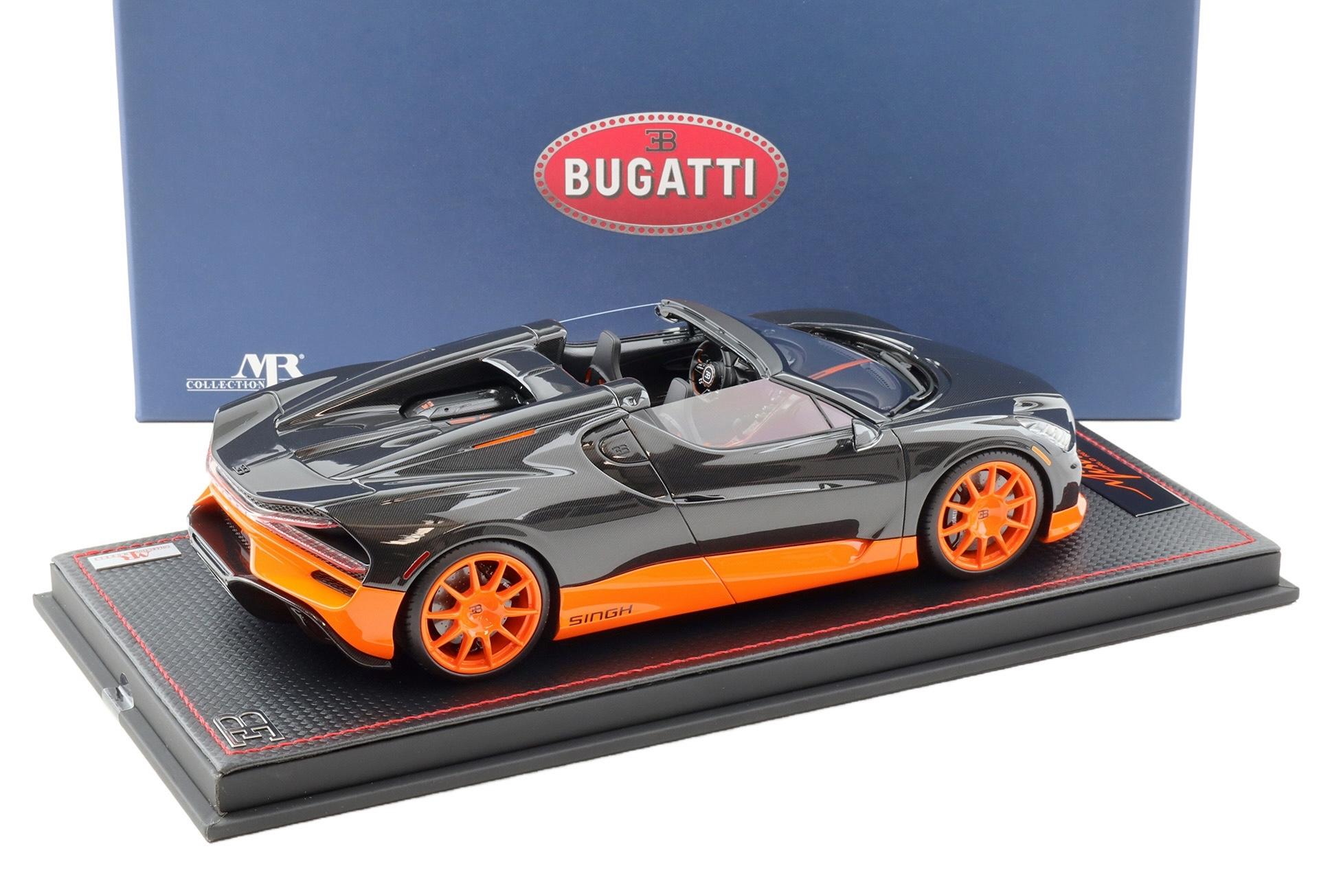1:18 MR Collection Bugatti W16 Mistral World Record 2023 Carbon/ orange - Limited 199 pcs.