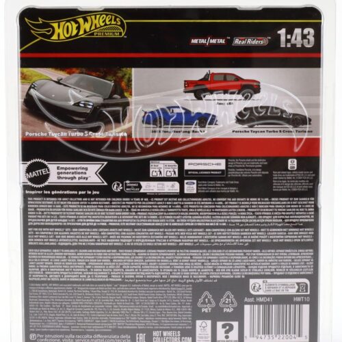 1:43 Hot Wheels Premium 2024 Real Riders Porsche Taycan Turbo S Cross Turismo - Image 2