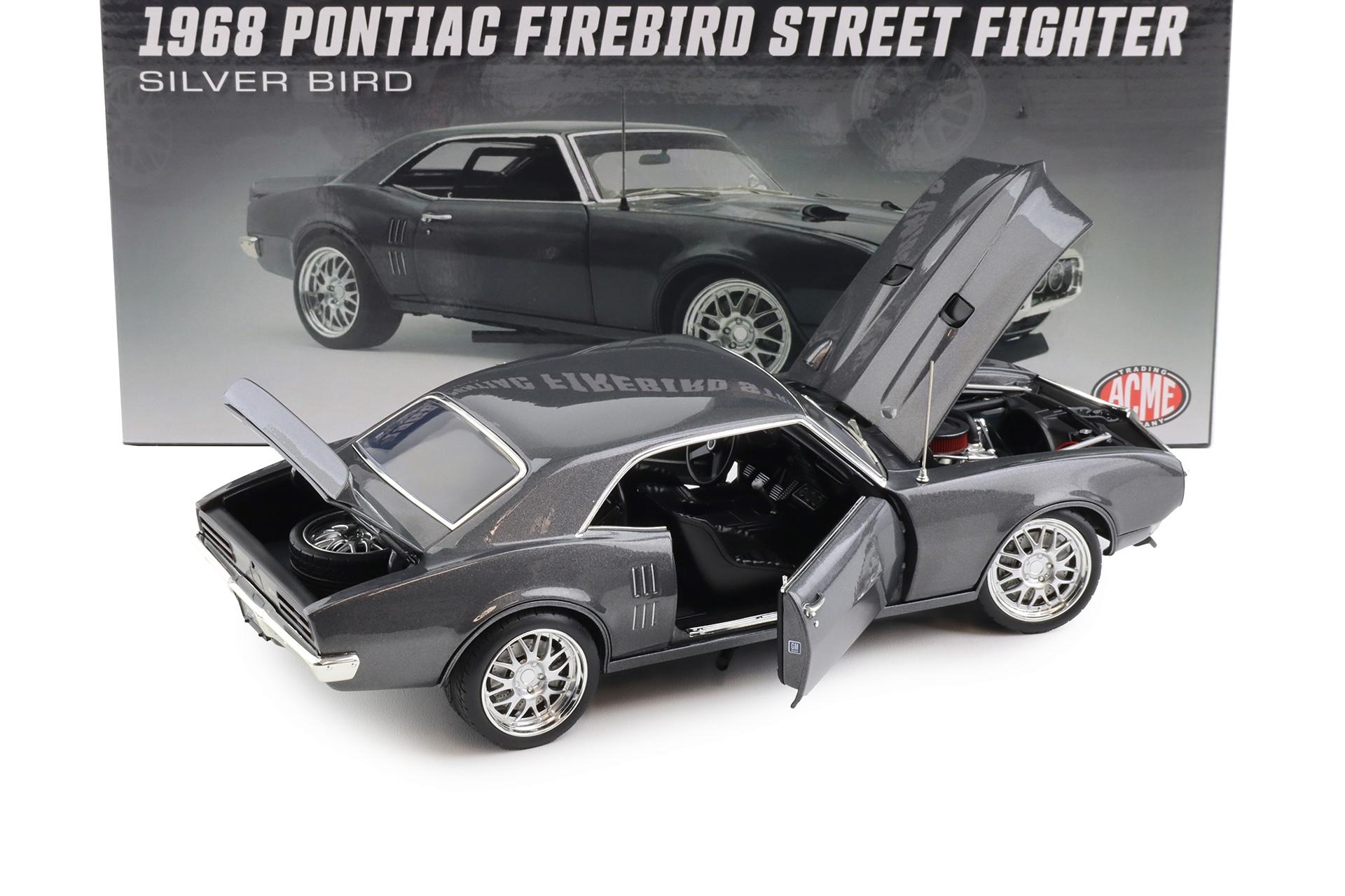 1:18 ACME 1968 Pontiac Firebird Street Fighter Silver Bird