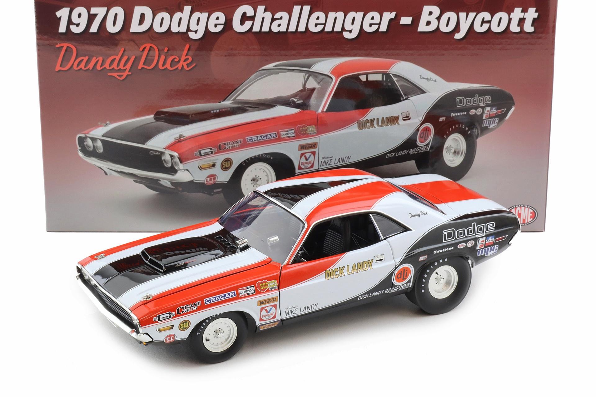 1:18 ACME 1970 Dodge Challenger 426 Hemi Boycott Dandy Dick A1806031