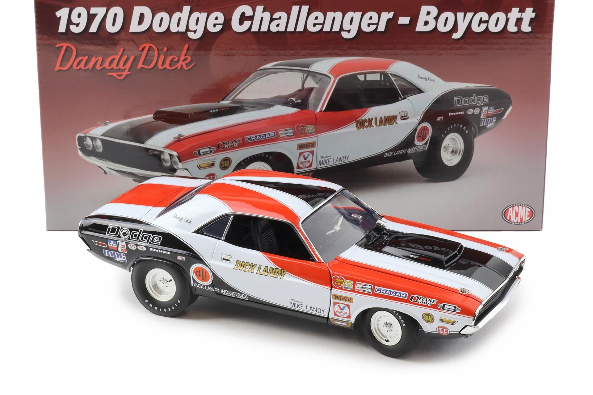 1:18 ACME 1970 Dodge Challenger 426 Hemi Boycott Dandy Dick A1806031