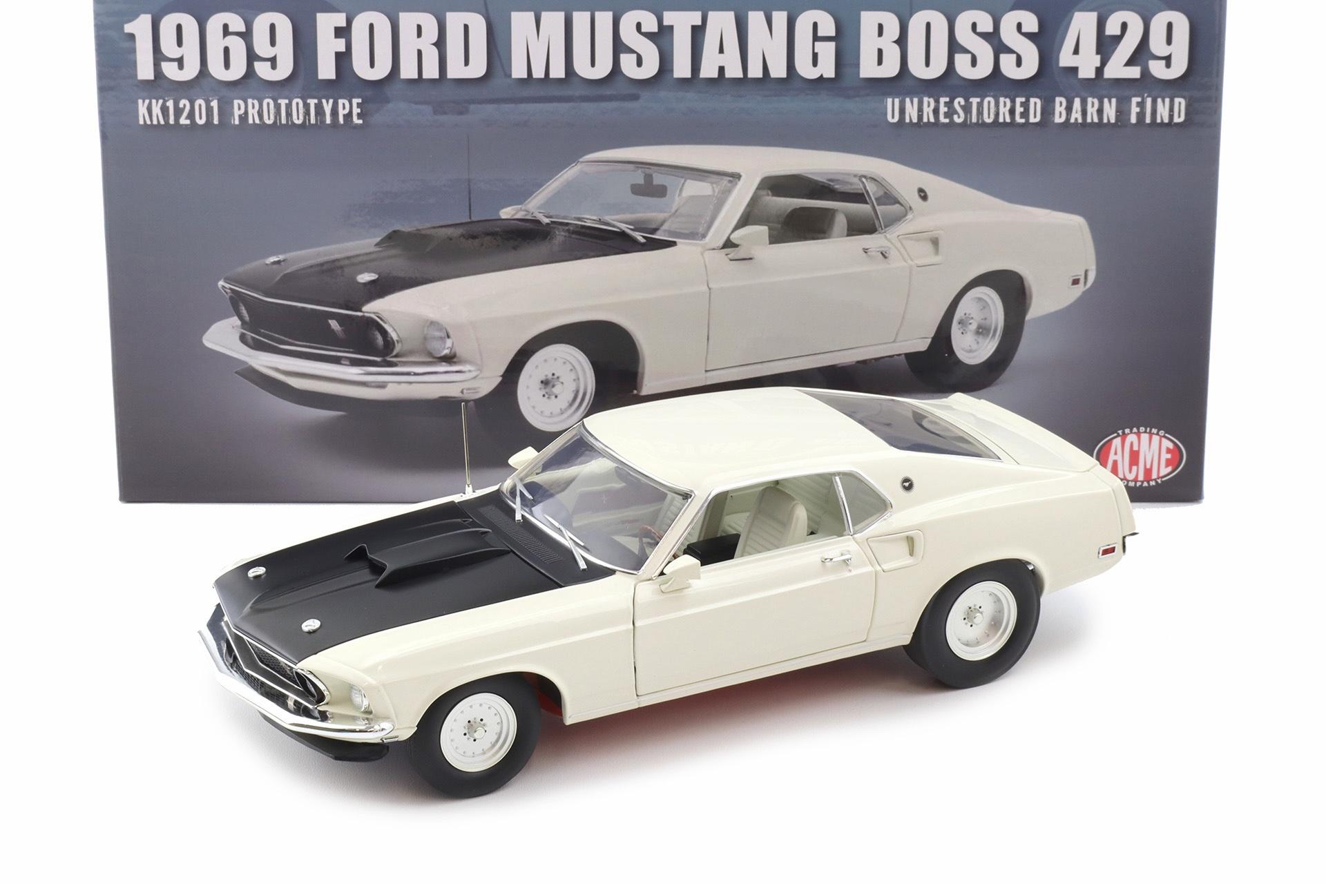 1:18 ACME 1969 Ford Mustang Boss 429 KK1201 Prototype Unrestored Barn find A1801891