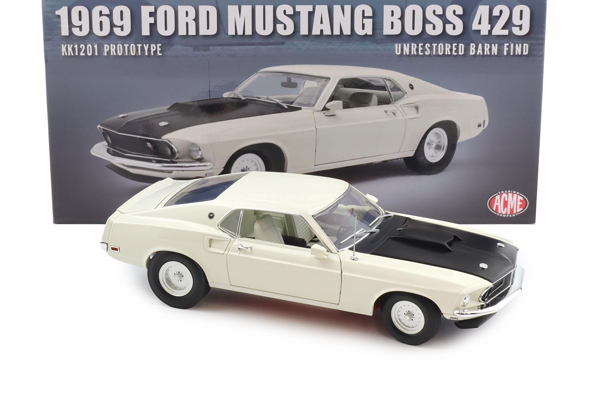 1:18 ACME 1969 Ford Mustang Boss 429 KK1201 Prototype Unrestored Barn find A1801891