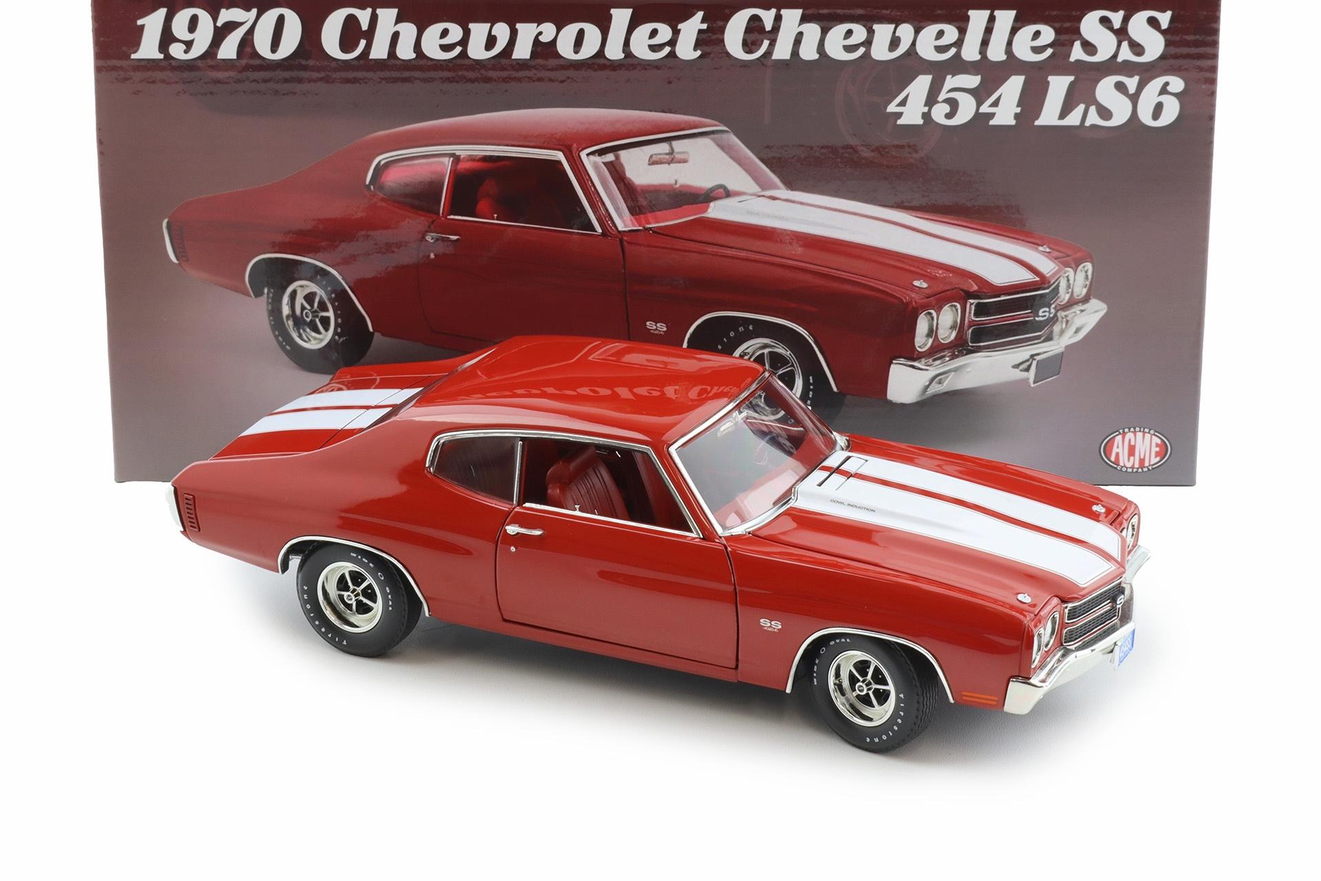 1:18 ACME 1970 Chevrolet Chevelle SS 454 LS6 Coupe Cranberry red A1805530