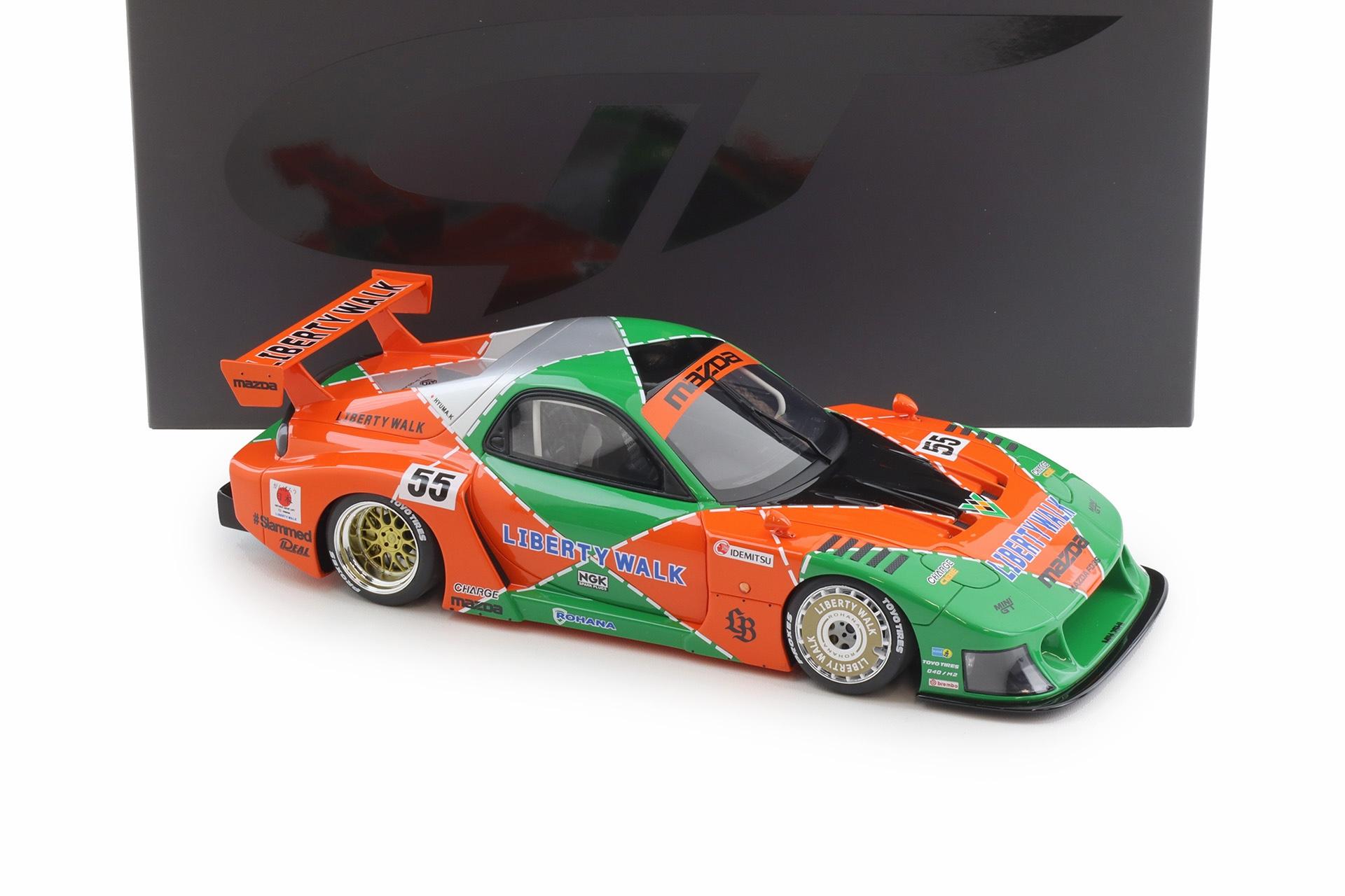 1:18 GT Spirit GT568 Mazda RX7 LB-WORKS LB Super Silhouette Renown 2024 green/ orange