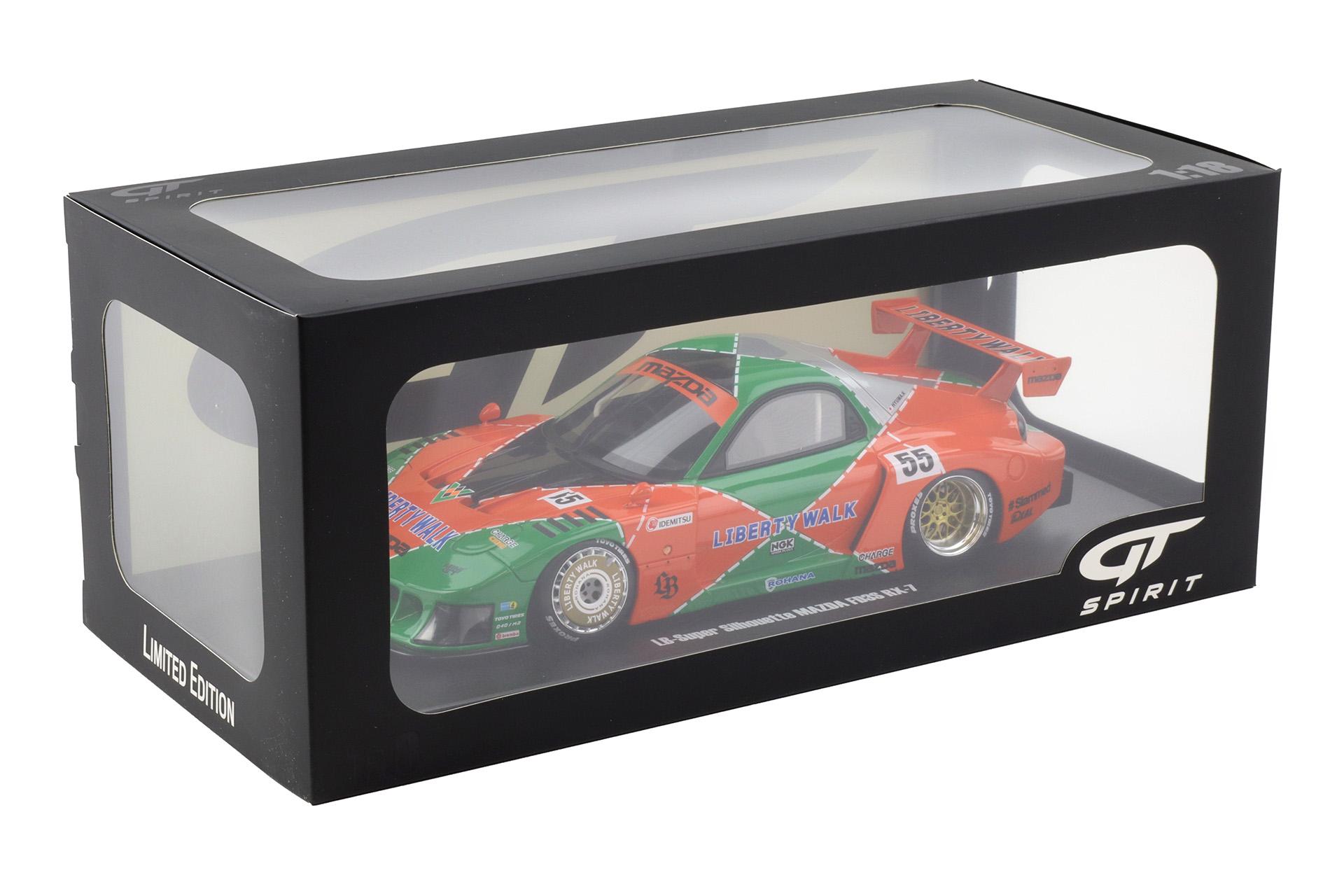 1:18 GT Spirit GT568 Mazda RX7 LB-WORKS LB Super Silhouette Renown 2024 green/ orange