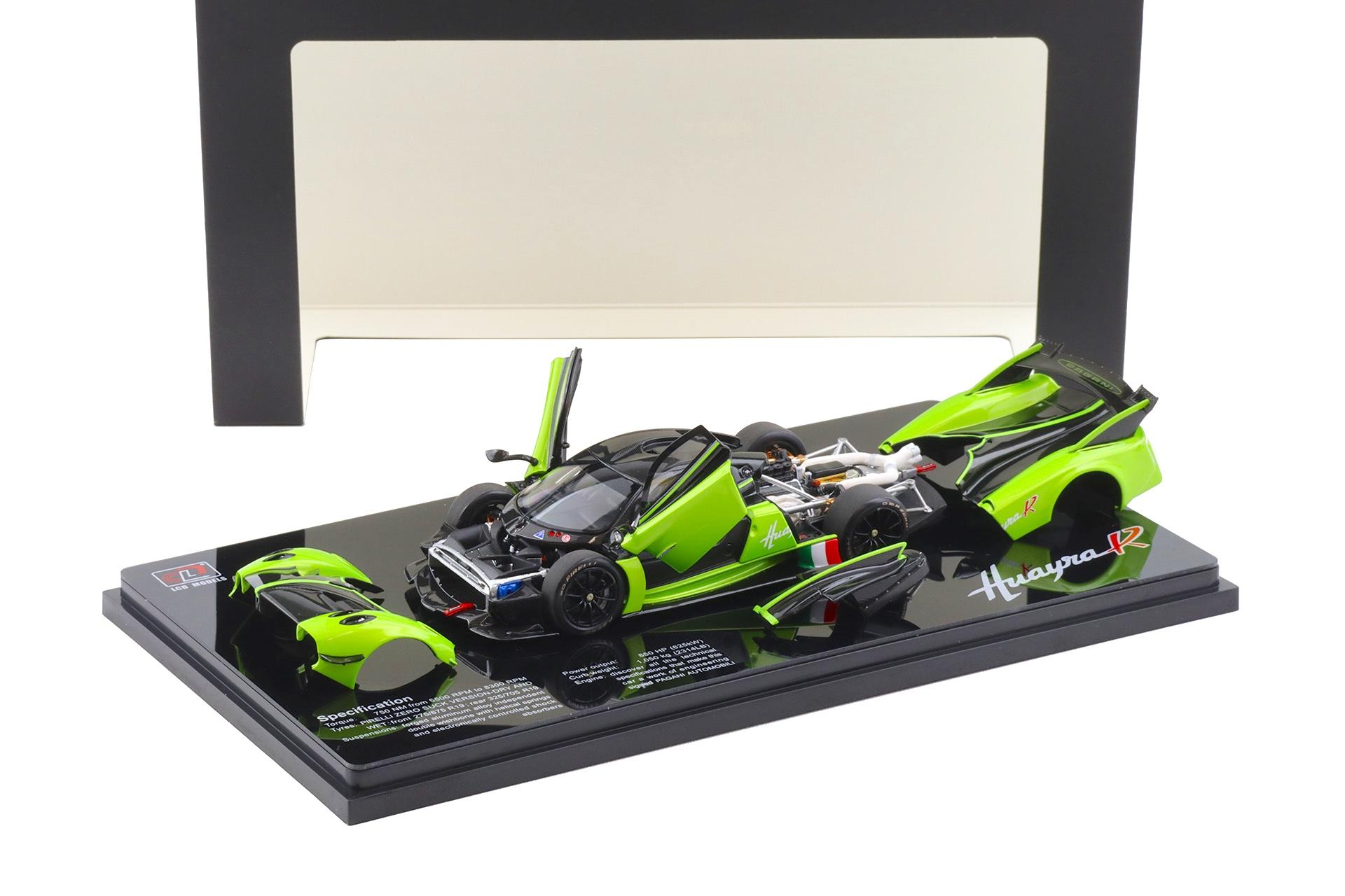 ID 114675 orig.jpg 1:43 LCD Models Pagani Huayra R 2021 green metallic/ Carbon LCD43017-GR