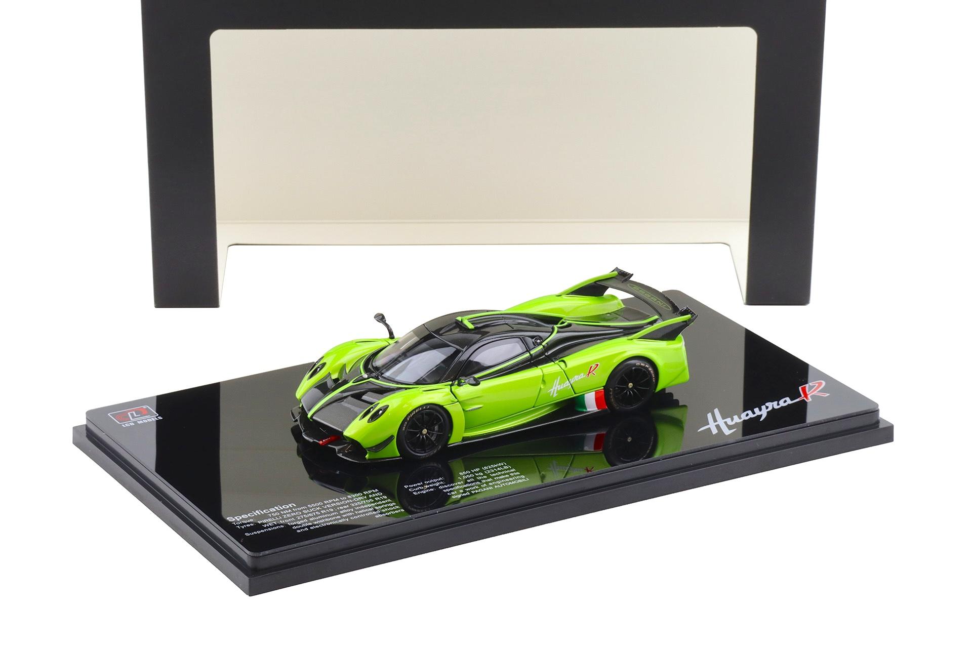 1:43 LCD Models Pagani Huayra R 2021 green metallic/ Carbon LCD43017-GR
