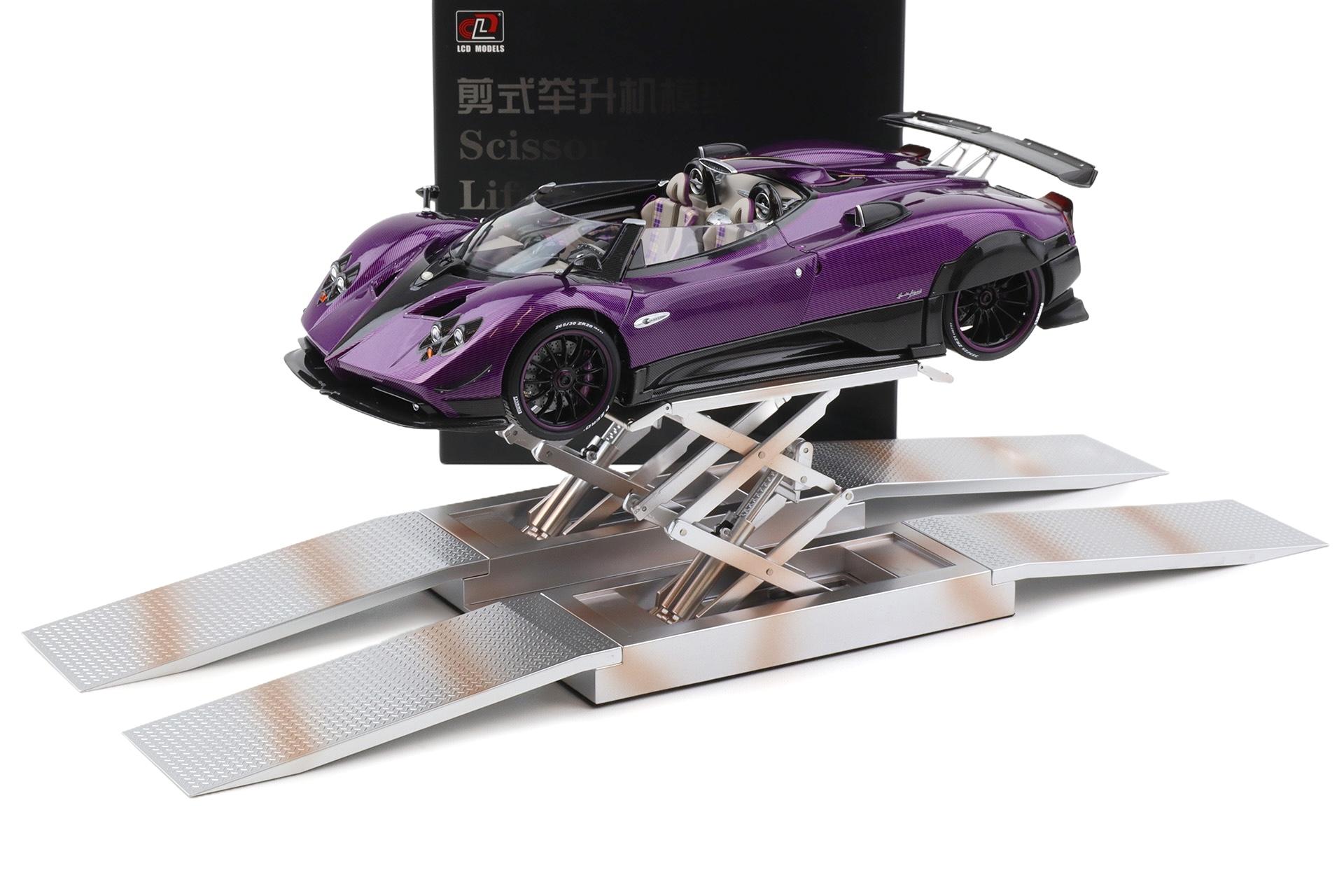1:18 LCD Models Zubehör DIE-Cast Hebebühne Scissor Lift silver LCD18026-SI