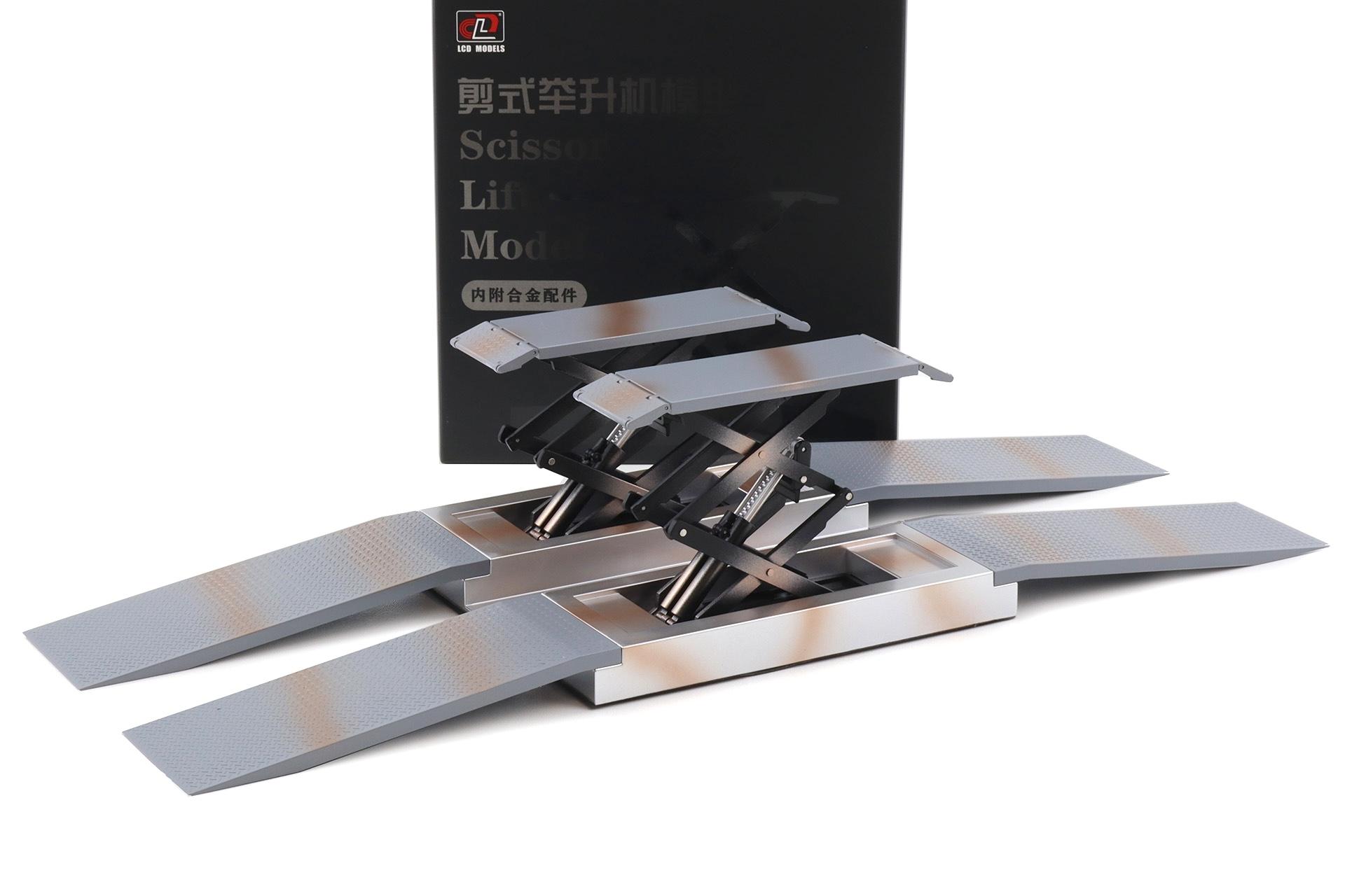 1:18 LCD Models Zubehör DIE-Cast Hebebühne Scissor Lift grey LCD18026-GR