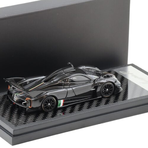 1:64 LCD Models Pagani Huayra R 2021 Full Carbon black/ Italian flag LCD64028-CBI