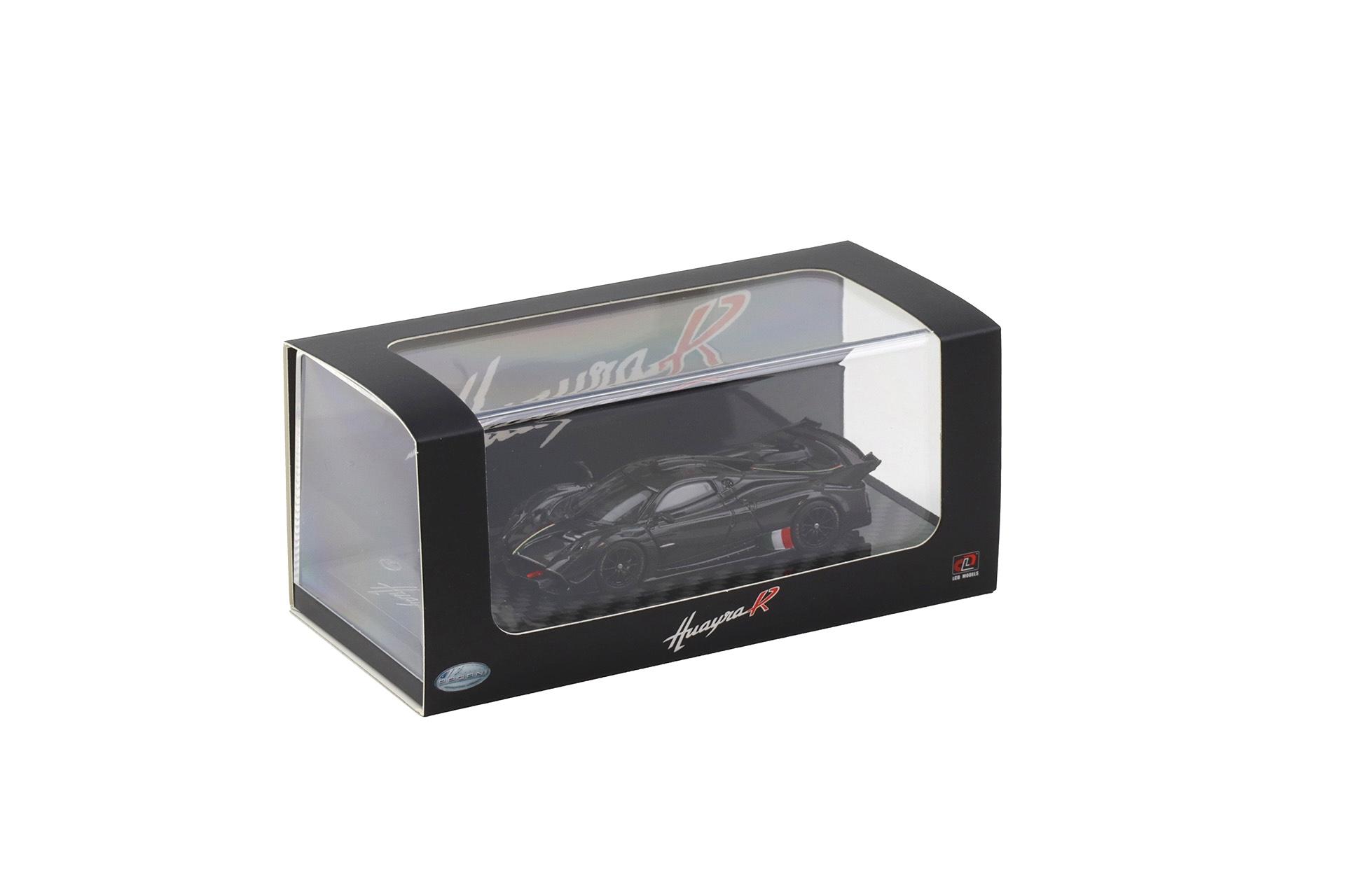 1:64 LCD Models Pagani Huayra R 2021 Full Carbon black/ Italian flag LCD64028-CBI