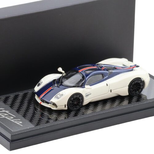 1:64 LCD Models Pagani Utopia Coupe white/ blue Carbon LCD64039-WB