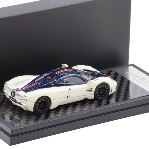 1:64 LCD Models Pagani Utopia Coupe white/ blue Carbon LCD64039-WB