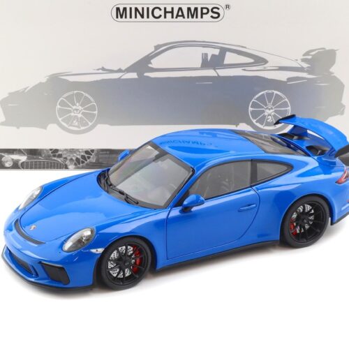 1:18 Minichamps Porsche 911 (991) GT3 Coupe 2018 blue/ black wheels