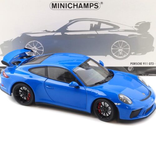 1:18 Minichamps Porsche 911 (991) GT3 Coupe 2018 blue/ black wheels
