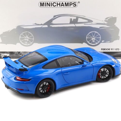 1:18 Minichamps Porsche 911 (991) GT3 Coupe 2018 blue/ black wheels