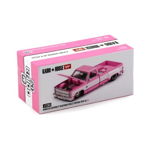1:64 TSM Mini GT Kaido House Chevrolet Silverado Dually Vintage Spec V2 pink