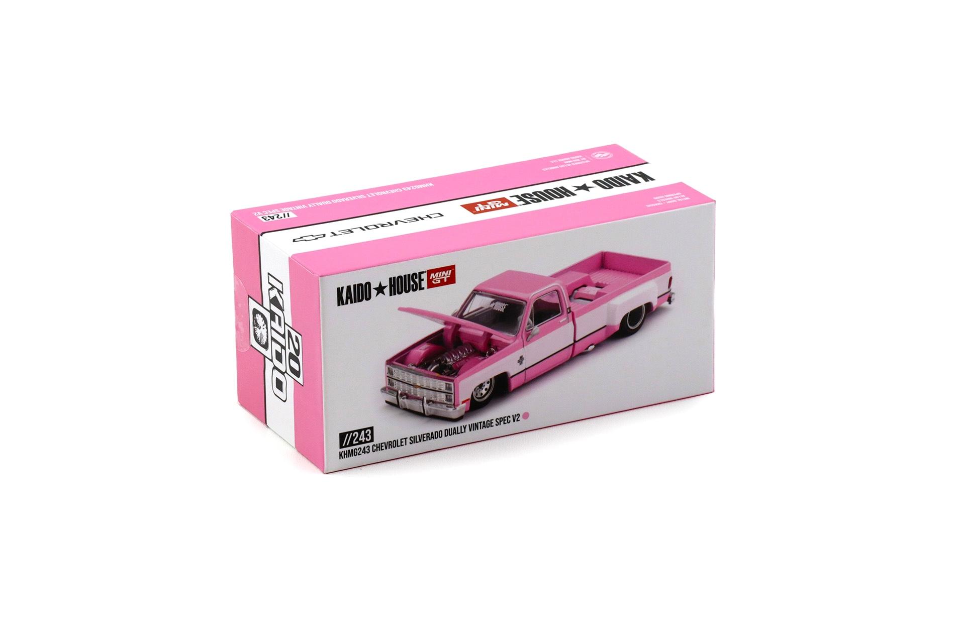 1:64 TSM Mini GT Kaido House Chevrolet Silverado Dually Vintage Spec V2 pink