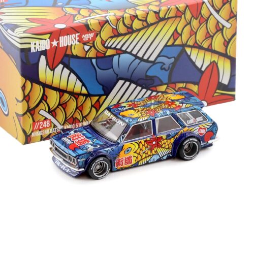 1:64 TSM Mini GT Kaido House Datsun KAIDO 510 Koi Wagon V1 blue