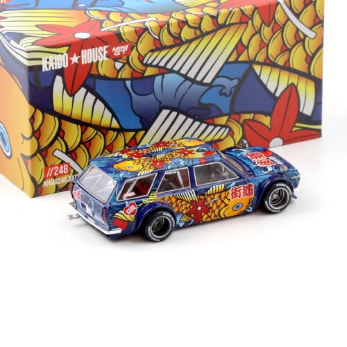 1:64 TSM Mini GT Kaido House Datsun KAIDO 510 Koi Wagon V1 blue