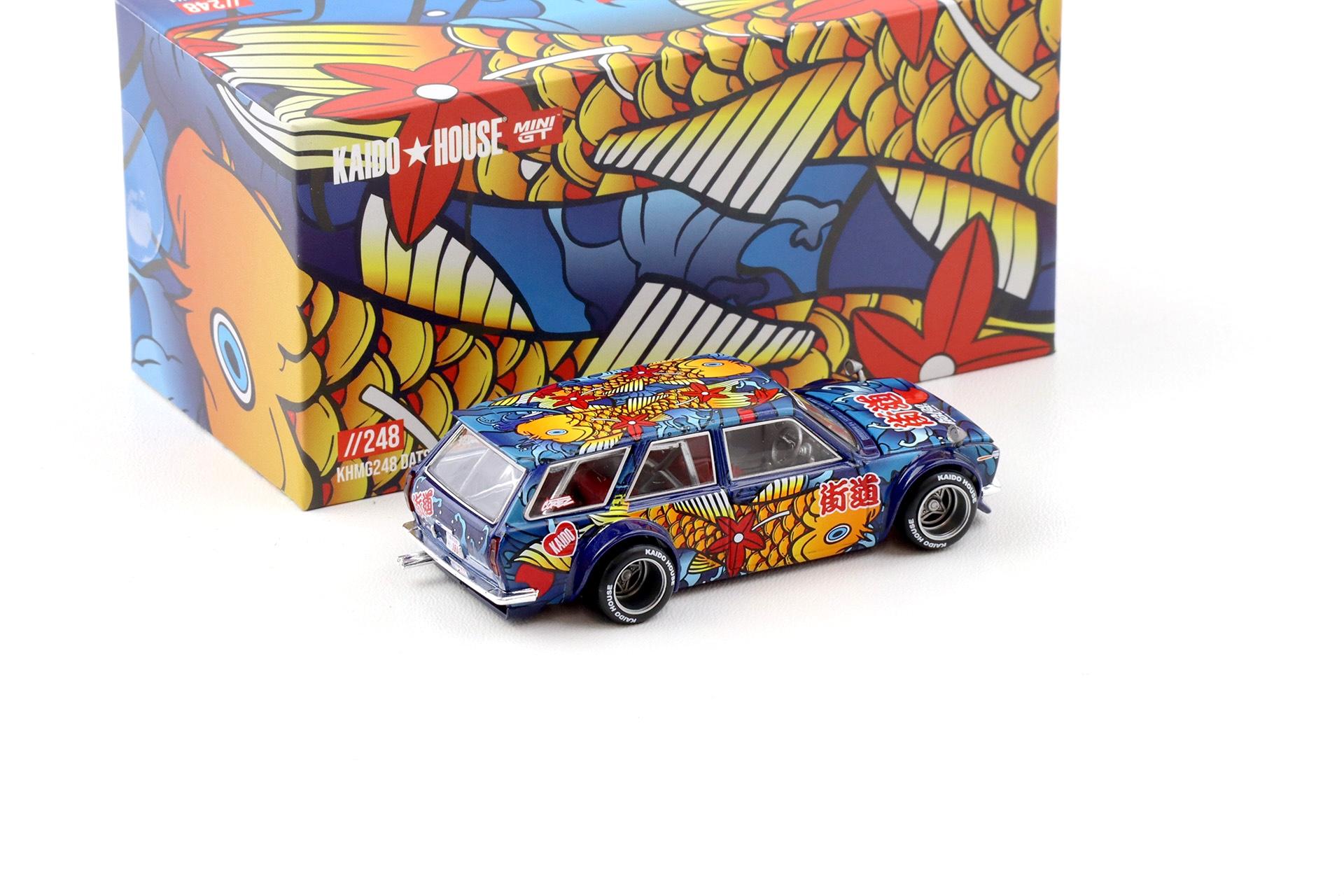 1:64 TSM Mini GT Kaido House Datsun KAIDO 510 Koi Wagon V1 blue