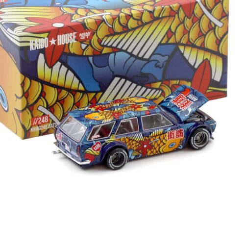1:64 TSM Mini GT Kaido House Datsun KAIDO 510 Koi Wagon V1 blue