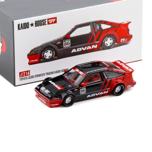 1:64 TSM Mini GT Kaido House Toyota AE86 Sprinter Trueno Kaido ADVAN red/ black