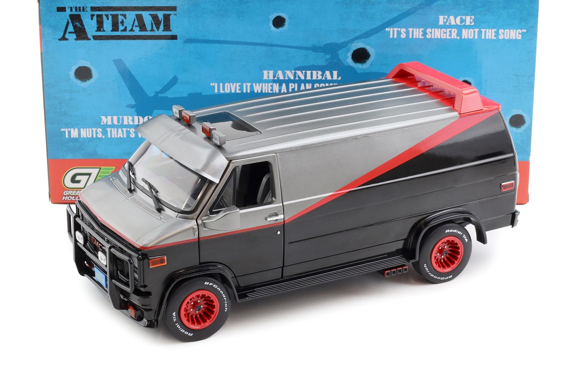 1:18 Greenlight 1983 GMC Vandura THE A-TEAM Van Bus black/ grey/ red
