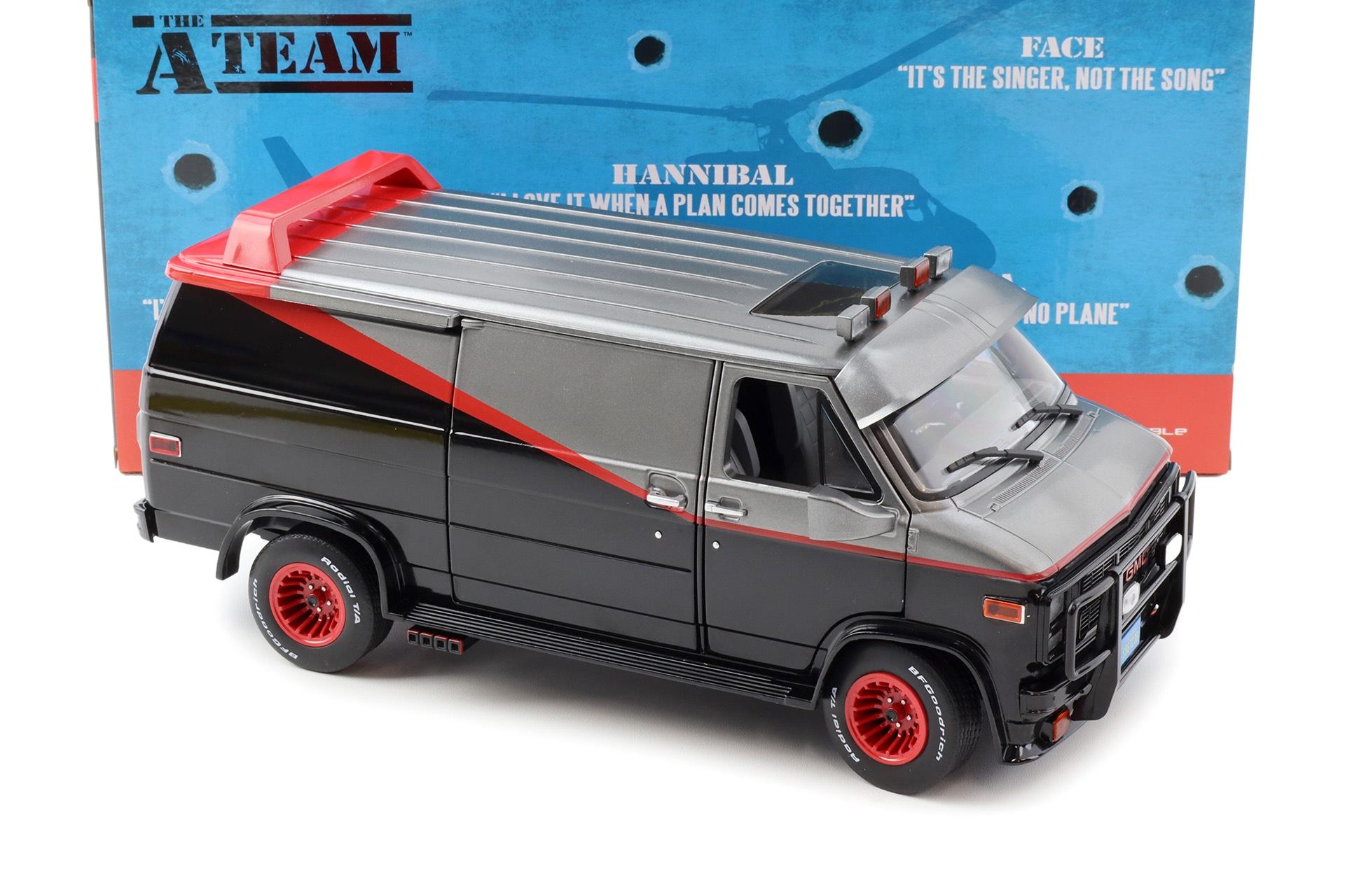 1:18 Greenlight 1983 GMC Vandura THE A-TEAM Van Bus black/ grey/ red