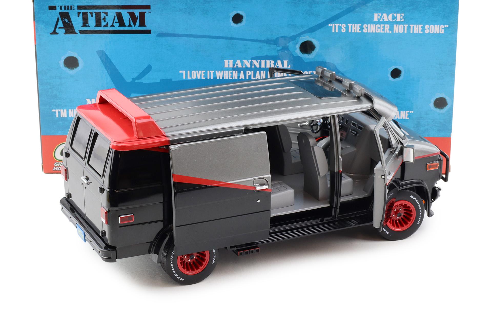 1:18 Greenlight 1983 GMC Vandura THE A-TEAM Van Bus black/ grey/ red