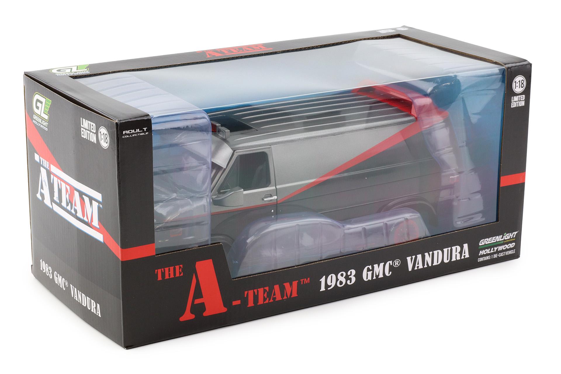1:18 Greenlight 1983 GMC Vandura THE A-TEAM Van Bus black/ grey/ red