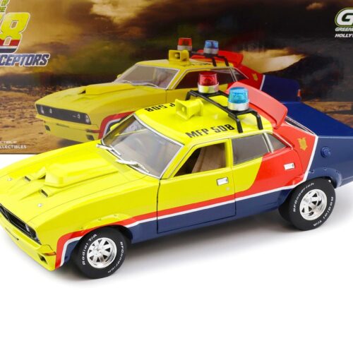 1:18 Greenlight Ford Falcon XB V8 Intercopter 1974 Police Car MAD MAX yellow/ red/ blue